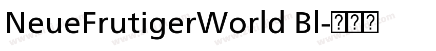 NeueFrutigerWorld Bl字体转换